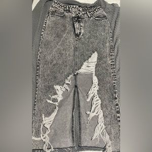 X-girl denim distressed skirt.  Brand new with tags.